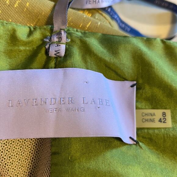 Vera Wang Lavender Label Strapless Shimmery Green Special Occasion Dress Size 8 - Picture 11 of 12